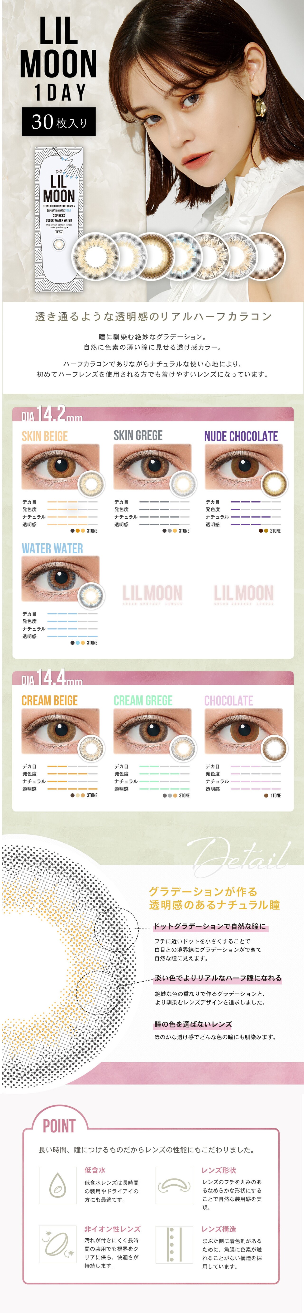 LILMOON　リルムーン　1day　ワンデー　1箱30枚入　カラーコンタクトレンズ