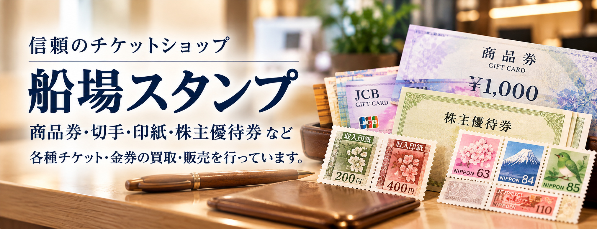 船場スタンプ 商品券・切手・印紙・株主優待券などの買取・販売